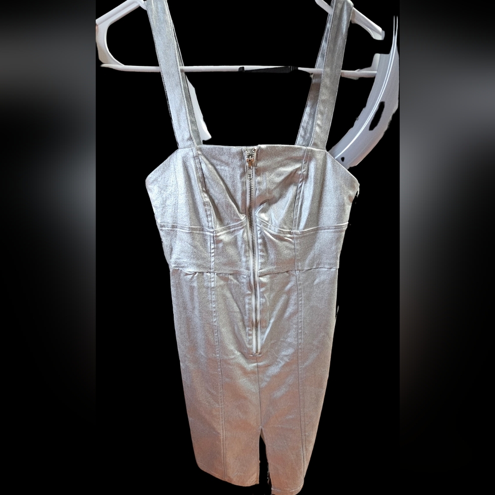 AMPM Shimmering Silver Midi Dress